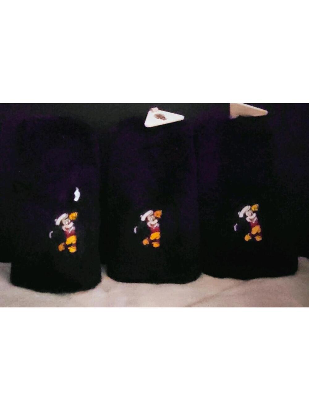 3 Vintage Disney Mickey Mouse Plush Golf Club Head Cover Black/Blue Authentic
